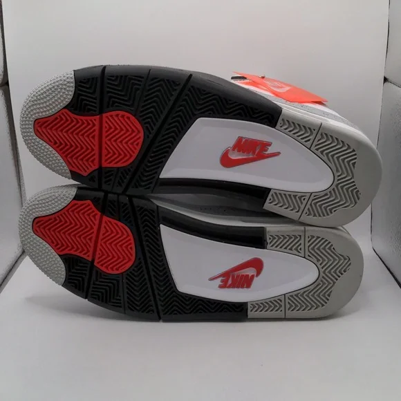 NWOB Nike Air Jordan 4 Retro White Cement Sneakers Men's 840606-192 Sz 10.5